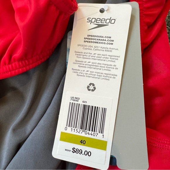 Speedo Swim Speedo Aquablade Recordbreaker Tech Suit Swimsuit Usa Red Womens Size 44 Poshmark